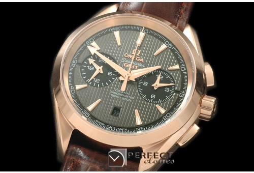 OMATC43-112 Aqua Terra Chronograph RG/LE Grey A-7750