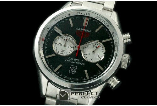 TG16-102S Carrera 16 Chrono SS/SS Black Jap OS20 Qtz