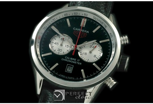 TG16-102 Carrera 16 Chrono SS/LE Black Jap OS20 Qtz