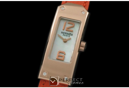 HE-KELLY-122 Kelly 2 RG/LE/Diam White/Togo Swiss Quartz