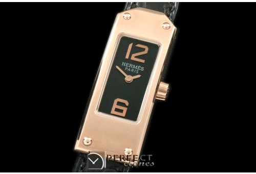 HE-KELLY-134 Kelly 2 RG/LE Black/Croc Swiss Quartz