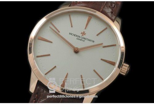 0VCP00126 Patrimony RG/LE White Jap Miyota 9015