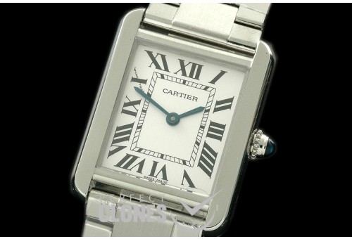 0CAR-TS-081 Tank Solo Ladies SS/SS White Swiss Quartz