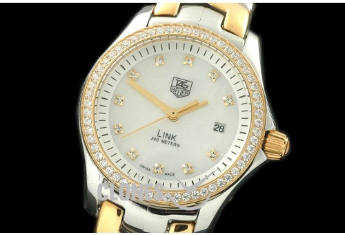 0 0 TGLL00046D Link Sports Ladies SS/YG White Diamonds S-Qtz