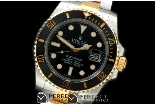 RLST00001W 116613 Black 14K TT Sub Swiss 2836/3135