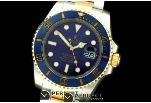 RLST00003W 116613 Blue 14K TT Sub Swiss 2836/3135