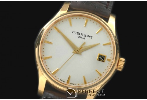 PP00821 5227 Calatrava 18K Wrapped Champagne Gold White Miyota 9015/Calibre 324