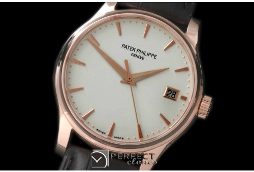 PP00816 5227 Calatrava 18K Wrapped Rose Gold White Miyota 9015/Calibre 324
