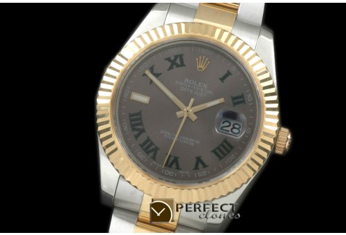 R41DJT08033 SS Oyster/Fluted Grey Roman Asian Eta 2836