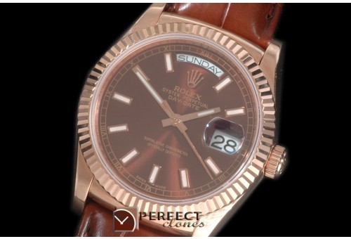 RL36DD-RG-18K-105 118135 Brown Stk RG Swiss 2836