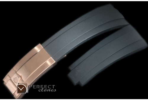 RLRU00103 Black Rubber Strap 20/16 with RG Insignia Clasp