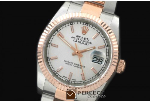 RDJMTR00302 RG/SS Fluted Oyster White Stk 2836
