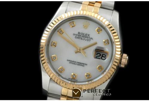 RL36DJ-18K-126 116233 MOP Wht Diam TT Swiss 2836