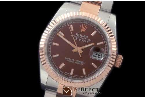 RDJMTR00305 RG/SS Fluted Oyster Brown Stk 2836