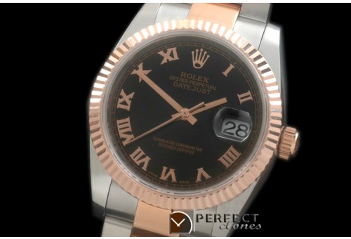 RDJMTR00313 RG/SS Fluted Oyster Black Roman 2836