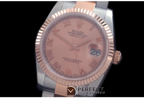 RDJMTR00317 RG/SS Fluted Oyster R-Gold Roman 2836