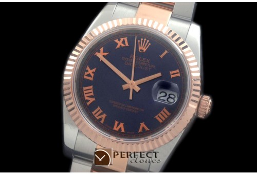 RDJMTR00315 RG/SS Fluted Oyster Blue Roman 2836