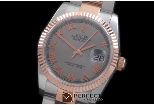 RDJMTR00314 RG/SS Fluted Oyster Grey Roman 2836