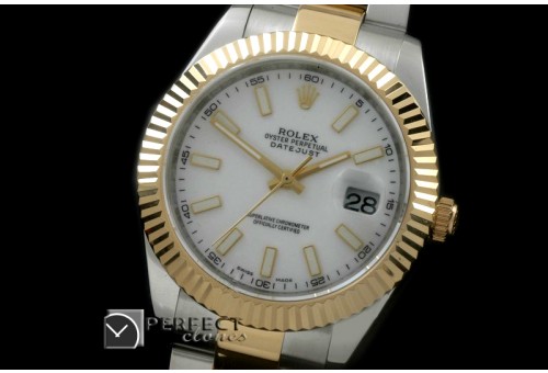 R41DJT0010SS/YG Oyster Fluted P-White Sticks Asian 2836