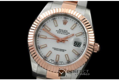 R41DJTR0010SS/RG Oyster Fluted P-White Sticks Asian 2836