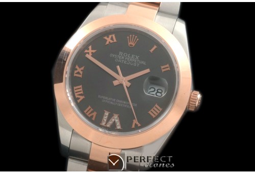 R41DJTR00223 SS/RG Oyster Smooth Grey Roman Asian 2836