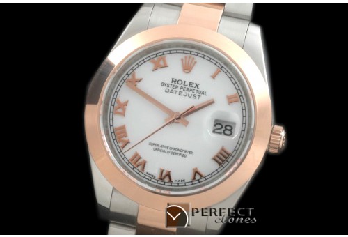 R41DJTR00241 SS/RG Oyster Smooth P-White Roman Asian 2836