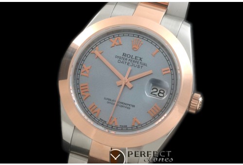 R41DJTR00248 SS/RG Oyster Smooth L-Blue Roman Asian 2836