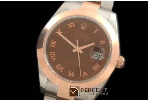 R41DJTR00246 SS/RG Oyster Smooth Brown Roman Asian 2836