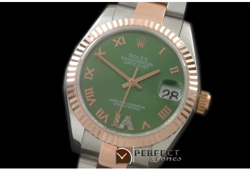 RDJmTR00346 SS/RG Oyster Green Roman 2836