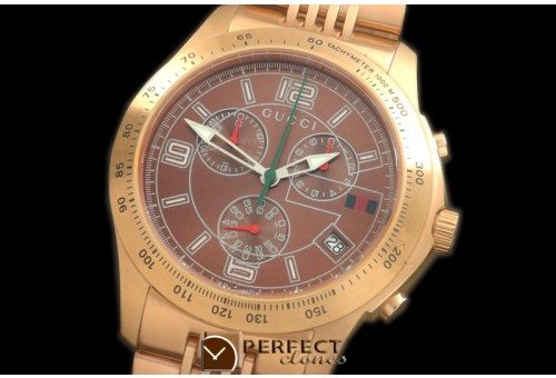GU-TI-263S G-Timeless Chrono Men RG/RG Brown Swiss Quartz