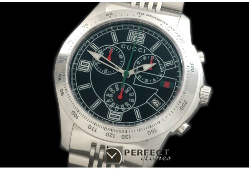 GU-TI-252S G-Timeless Chrono Men SS/SS Black Swiss Quartz