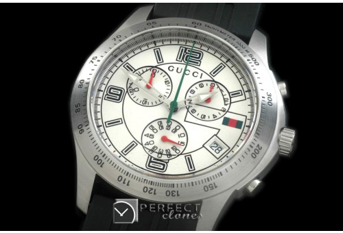 GU-TI-251L G-Timeless Chrono Men SS/LE White Swiss Quartz
