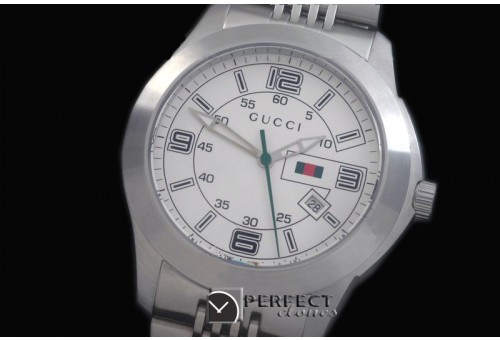 GU-TI-201S G-Timeless Men SS/SS White Swiss Quartz