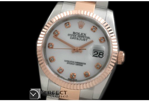 RDJMTR00321 RG/SS Fluted Oyster P-White Diam 2836