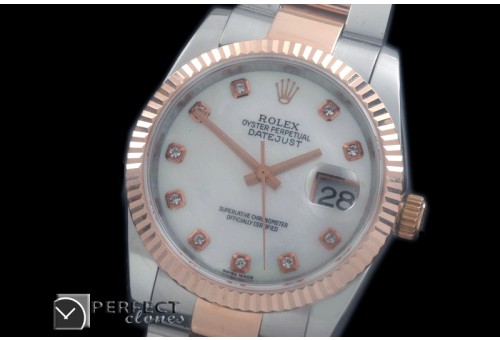 RDJMTR00322 RG/SS Fluted Oyster White Diam 2836