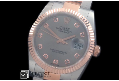 RDJMTR00324 RG/SS Fluted Oyster Grey Diam 2836