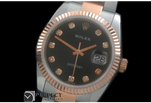 RDJMTR00337 RG/SS Fluted Oyster Jul Black Diam 2836