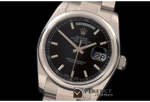 RLDDS60057 DayDate Smooth Black SS/SS Asian Eta 2836