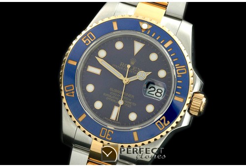 RLS-SW-112 116613LB Blue SS/YG Sub Swiss Eta 2836