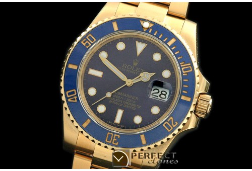 RLS-SW-122 116618LB Black YG Sub Swiss Eta 2836