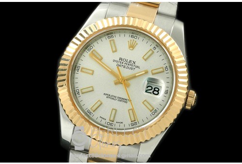 0 0 RL41DJ-18K-102 116333 Silver Stk TT Swiss 2836
