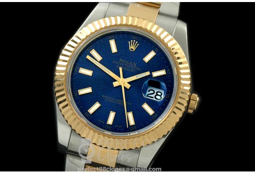 0 0 RL41DJ-18K-104 116333 Blue Stk TT Swiss 2836