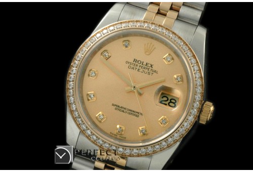 RDJMT08025D SS/YG Jubilee/Fluted Gold Diam Asian 2836