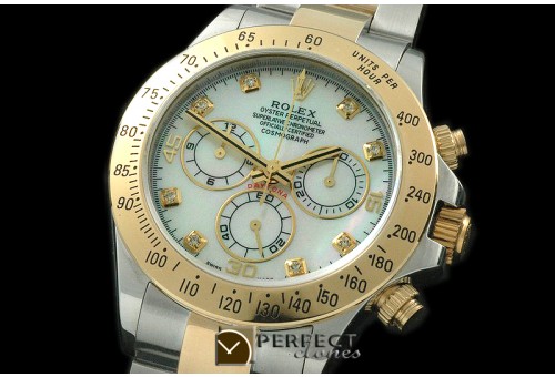 RLDT00126 Daytona 116523 YG/SS MOP Wht Diam A-7750 Sec@6 28800