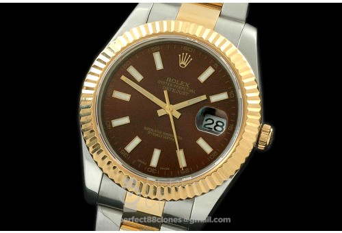 0 0 RL41DJ-18K-107 116333 Brown Stk TT Swiss 2836