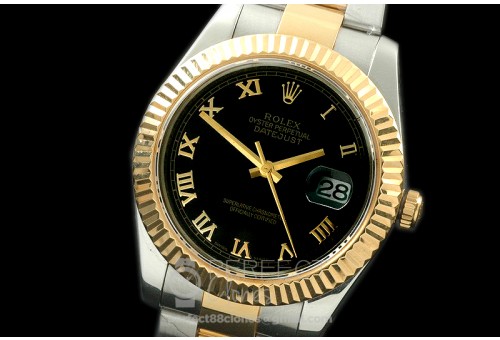 0 RL41DJ-18K-113 116333 Black Roman TT Swiss 2836