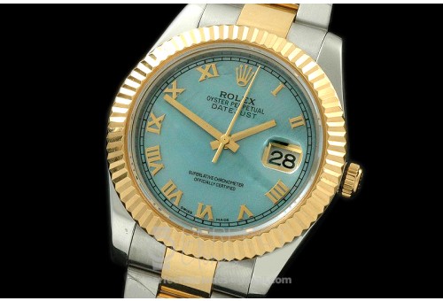 0 RL41DJ-18K-120 116333 M-Blue Roman TT Swiss 2836