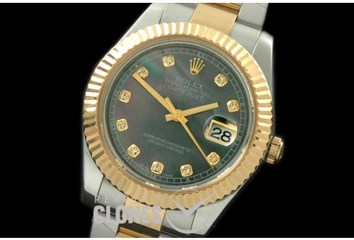 0 RL41DJ-18K-137 116333 M-Blk Diamond TT Swiss 2836