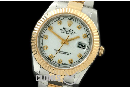 0 RL41DJ-18K-131 116333 White Diamond TT Swiss 2836