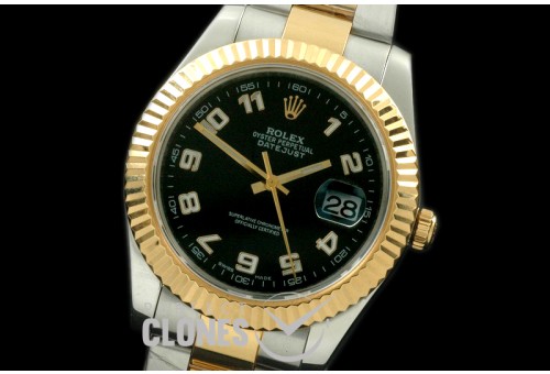0 RL41DJ-18K-142 116333 Black Num TT Swiss 2836